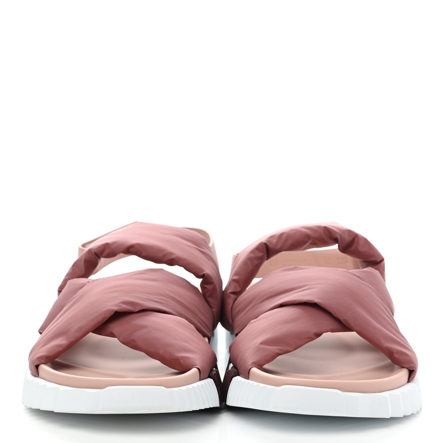 Parachute Fabric Calfskin Electric Sandals 40 Rose Rose Opaline