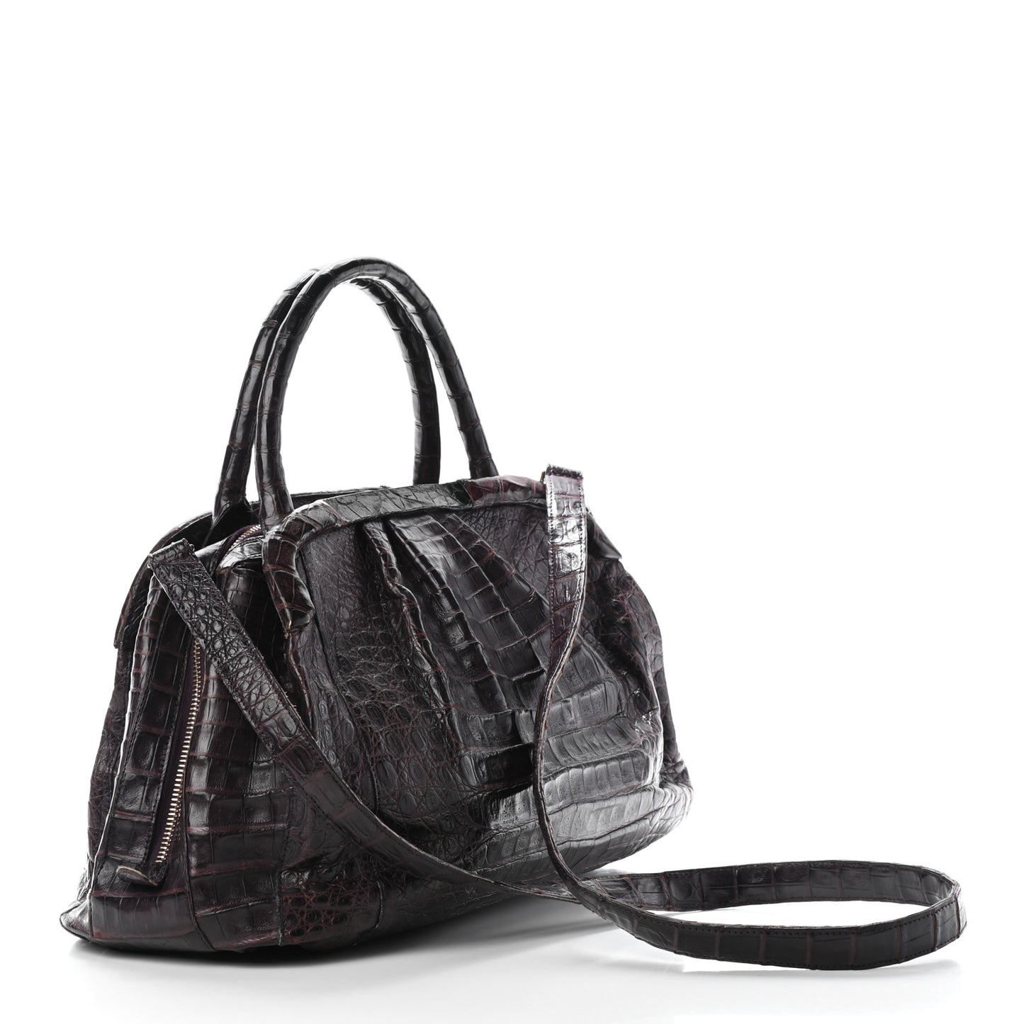 Crocodile Satchel Purple