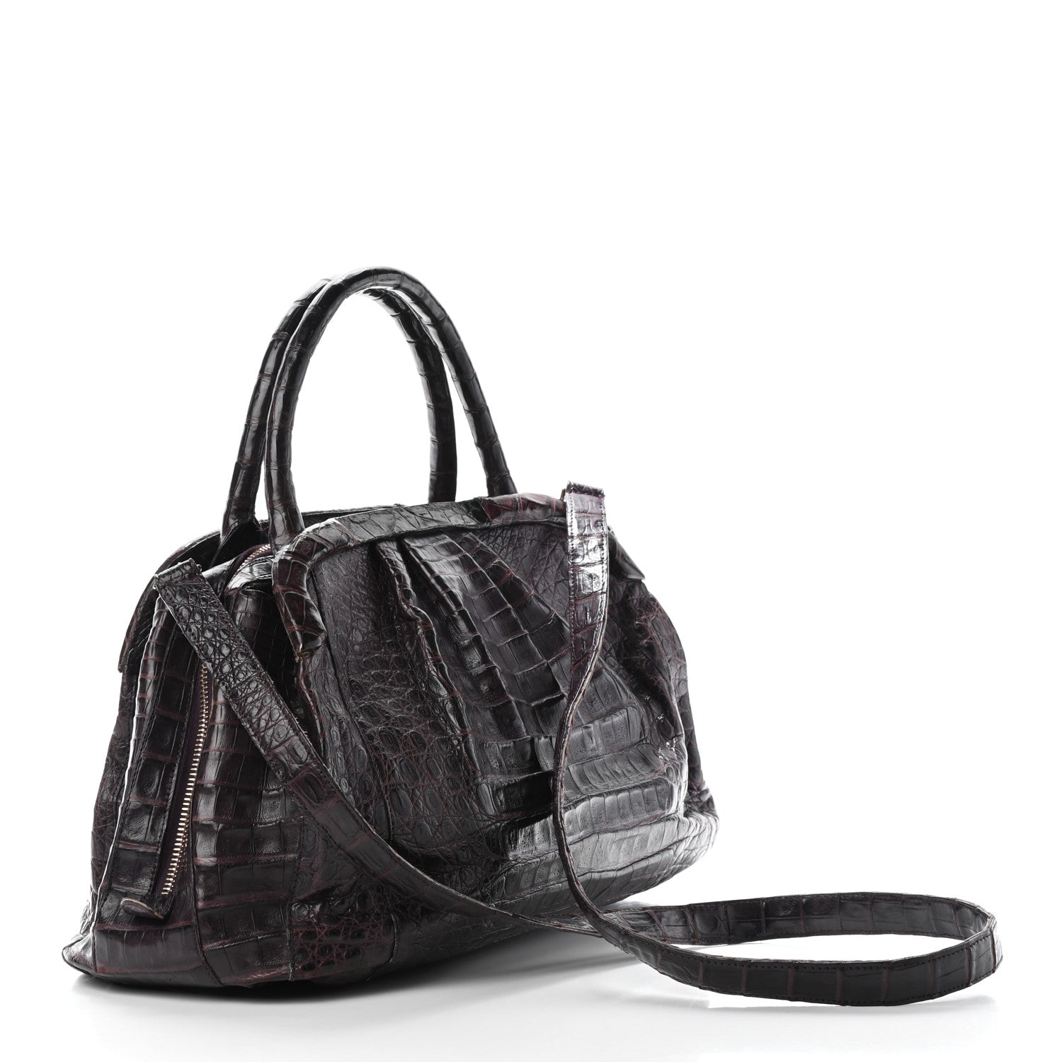 Nancy Gonzalez Crocodile Satchel Purple 3 of 9
