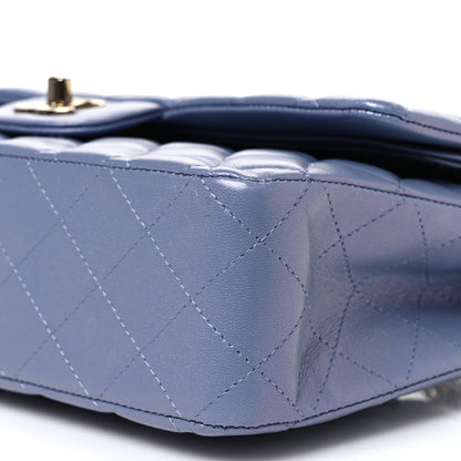 Chanel Iridescent Lambskin Quilted Medium Double Flap Light Purple 10 of 10