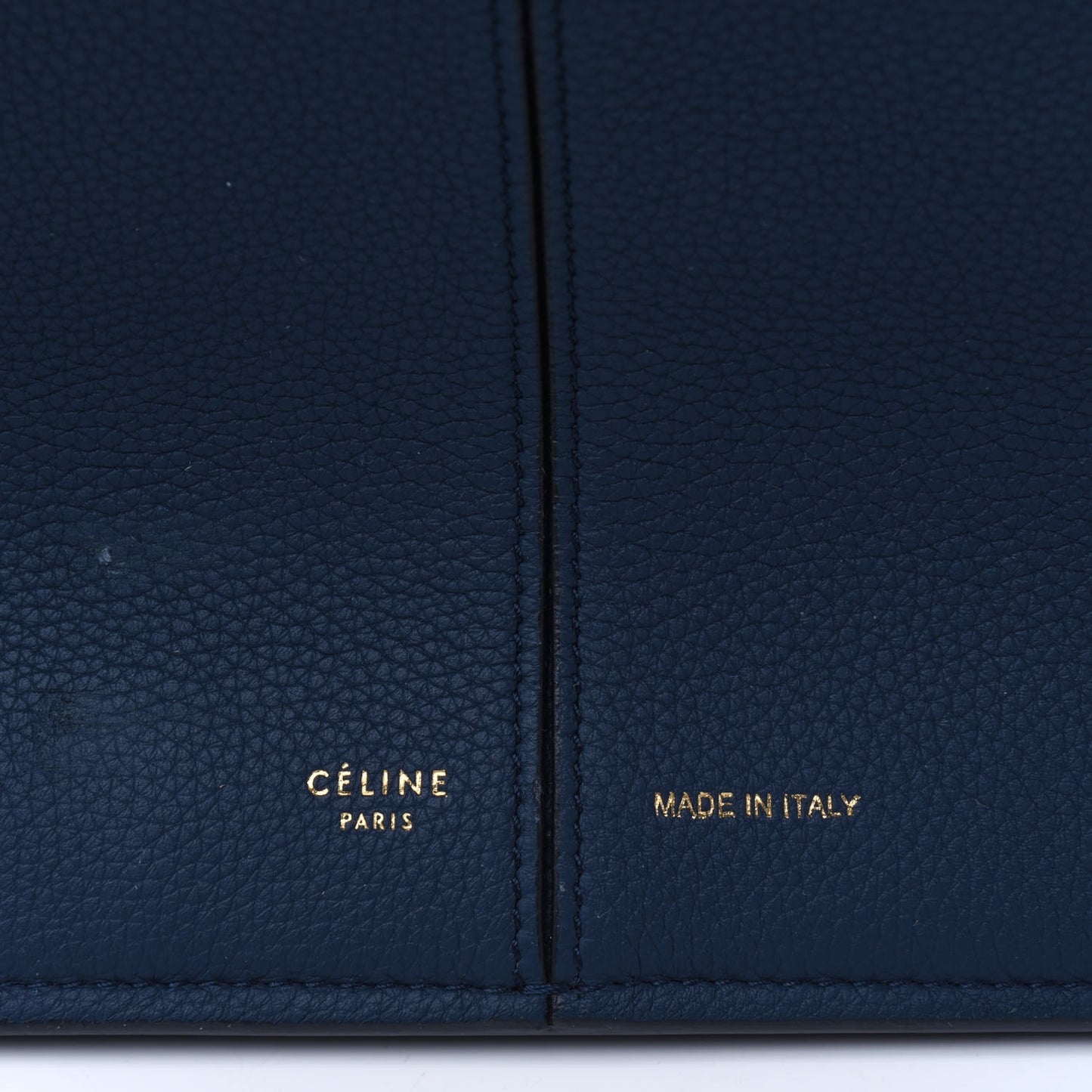Baby Grained Calfskin Medium Tri-Fold Bag Steel Blue