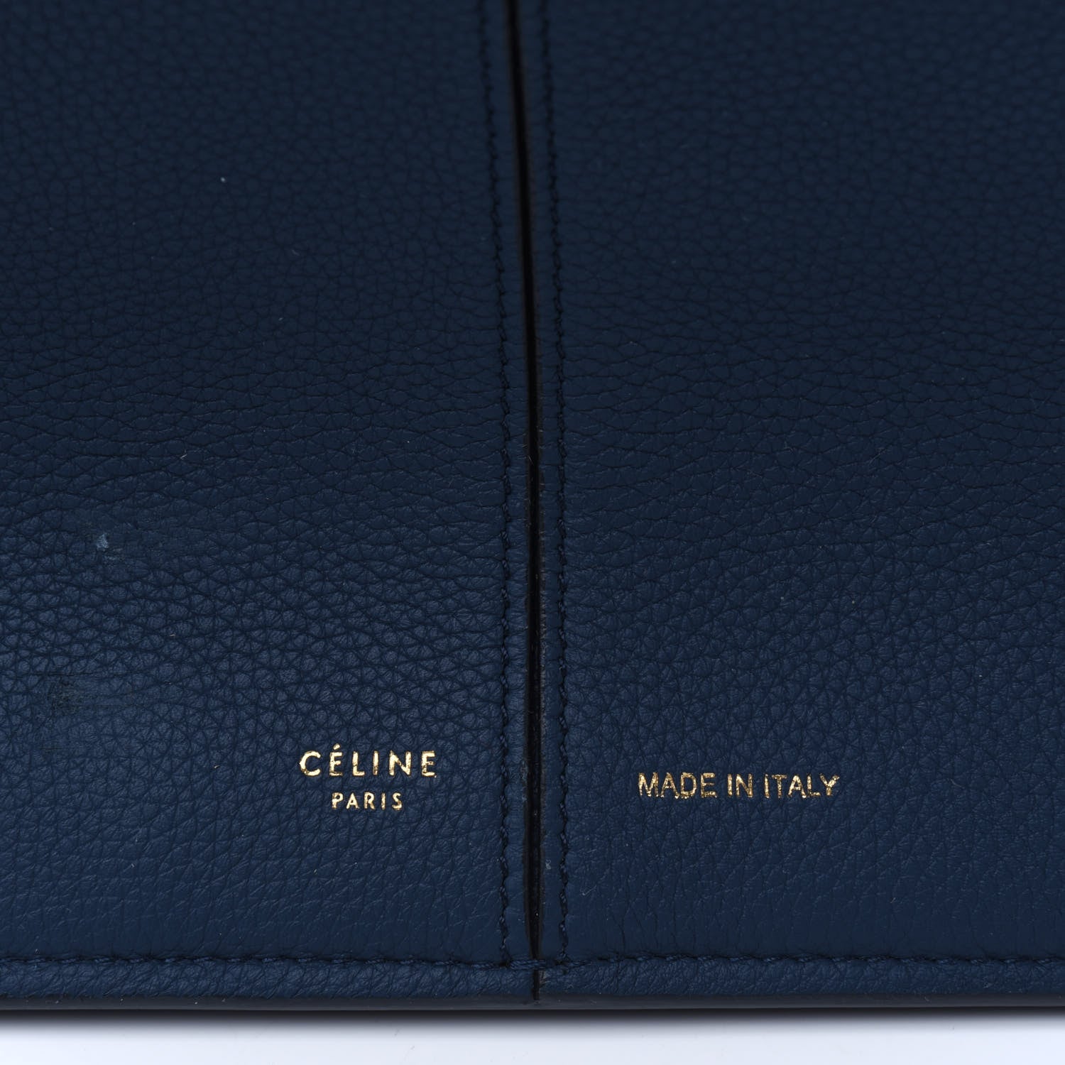 Celine Baby Grained Calfskin Medium Tri-Fold Bag Steel Blue 6 of 21