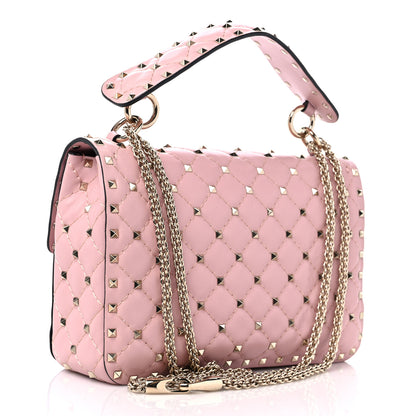 Valentino Garavani Nappa Medium Rockstud Spike Shoulder Bag Water Rose 3 of 8