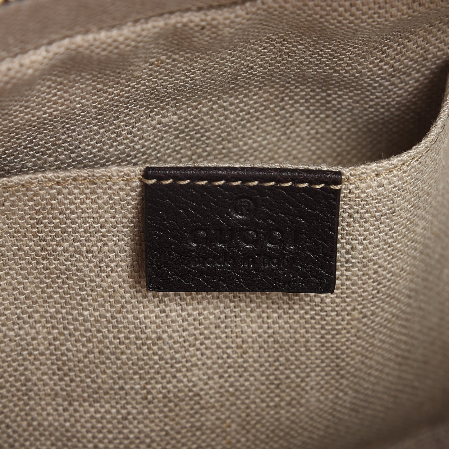 GG Supreme Monogram Web Small Webby Bee Shoulder Bag Dark Brown
