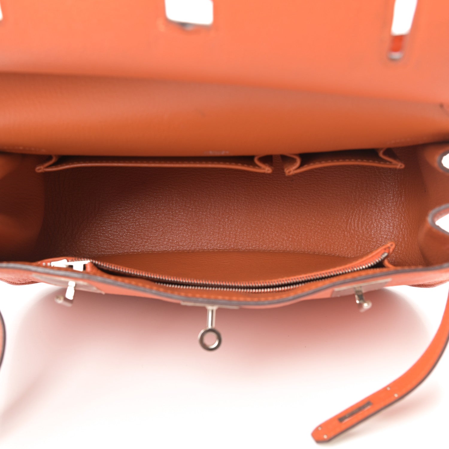 Hermes Taurillon Clemence Jypsiere 28 Orange 5 of 14
