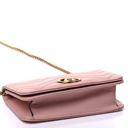 Gucci Calfskin Matelasse GG Marmont Mini Bag Perfect Pink 3 of 4