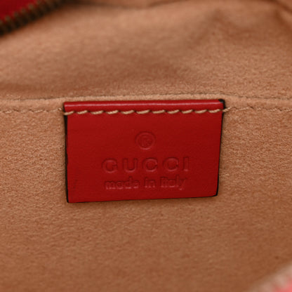 Gucci Calfskin Matelasse Small GG Marmont Chain Shoulder Bag Hibiscus Red 6 of 10