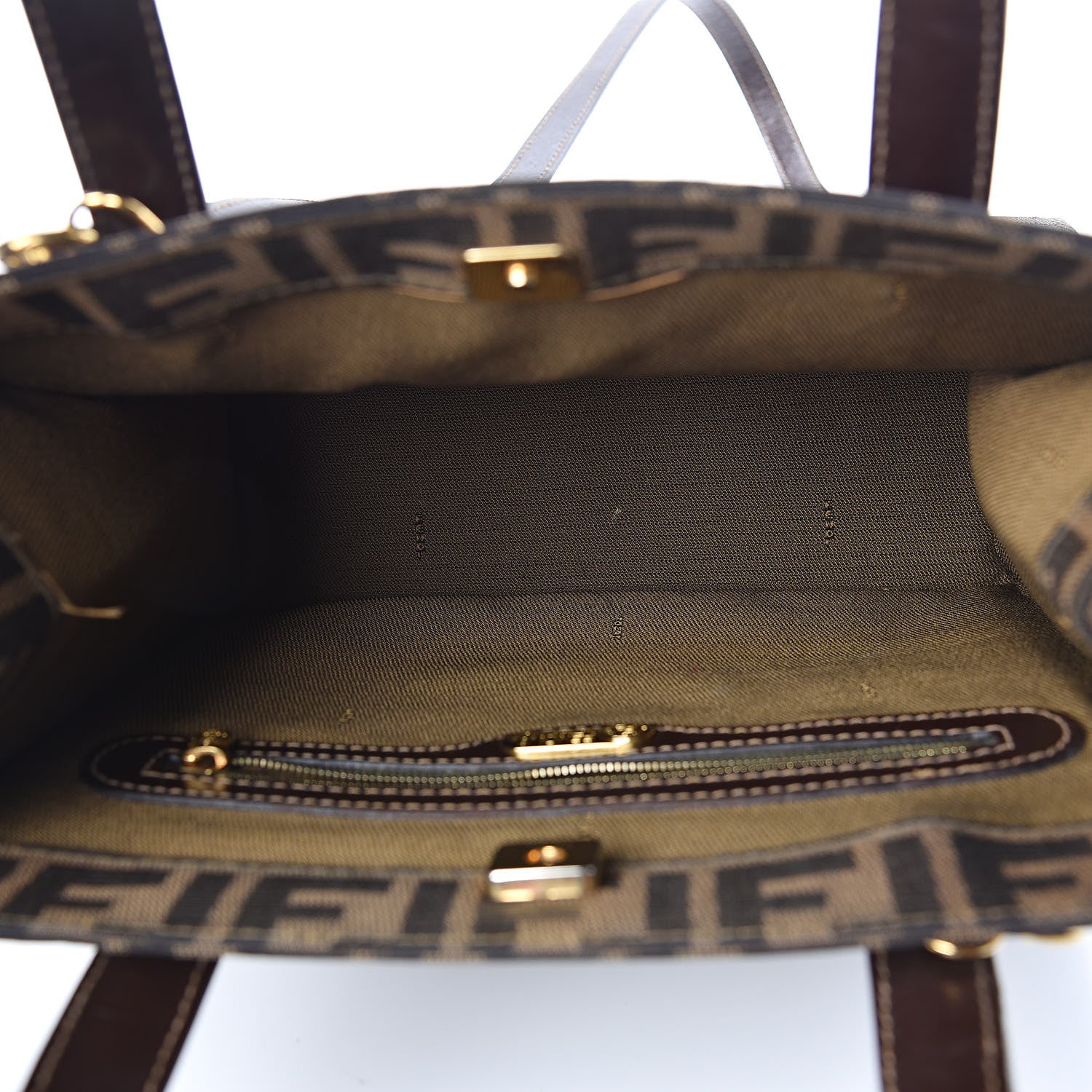 Fendi Zucca Pocket Tote Tobacco 5 of 11