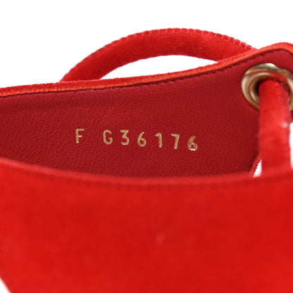 Chanel Suede Espadrille Sandals 38 Red 8 of 11