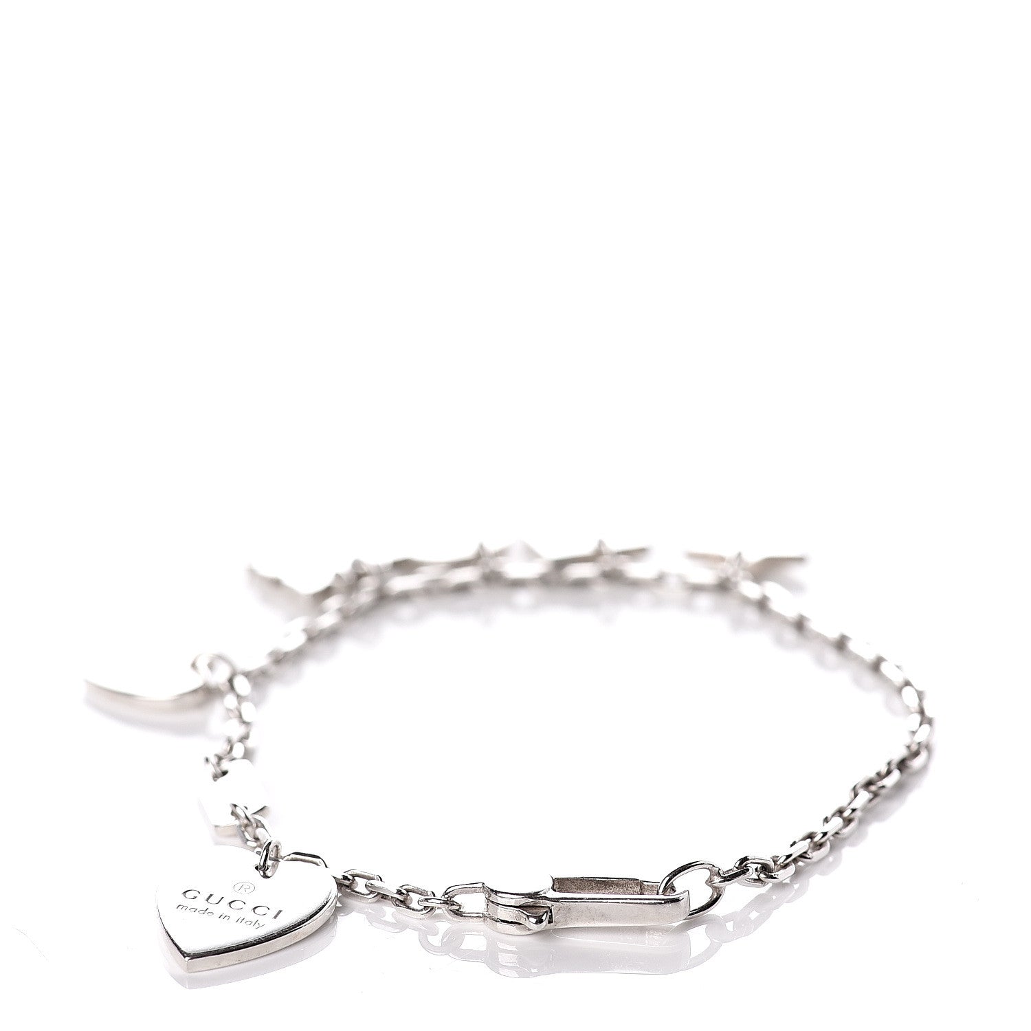 Gucci Sterling Silver Trademark Charm Bracelet 3 of 5