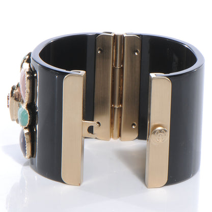 Chanel Resin CC Cabochon Cuff Black 4 of 5