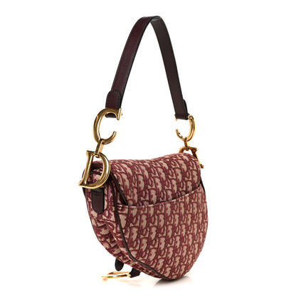 Christian Dior Oblique Saddle Bag Burgundy 3 of 10