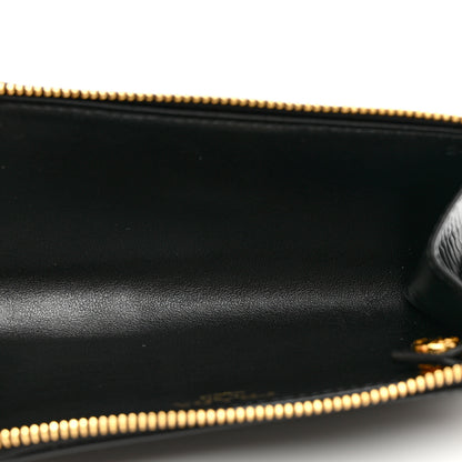 Prada Vitello Metal Zip Around Key Holder Black 4 of 6