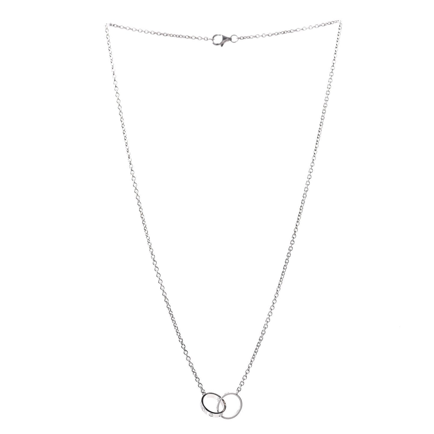 18K White Gold Interlocking LOVE Necklace