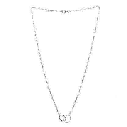 Cartier 18K White Gold Interlocking LOVE Necklace 3 of 6