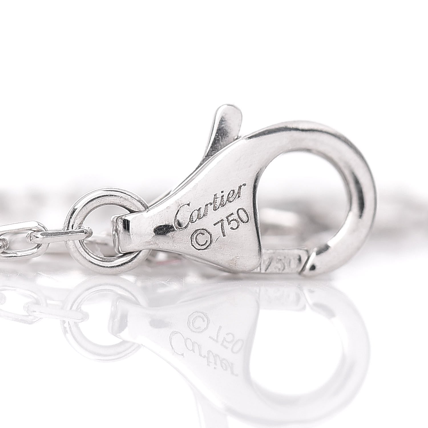 Cartier 18K White Gold Diamond SM D'Amour Bracelet 4 of 4