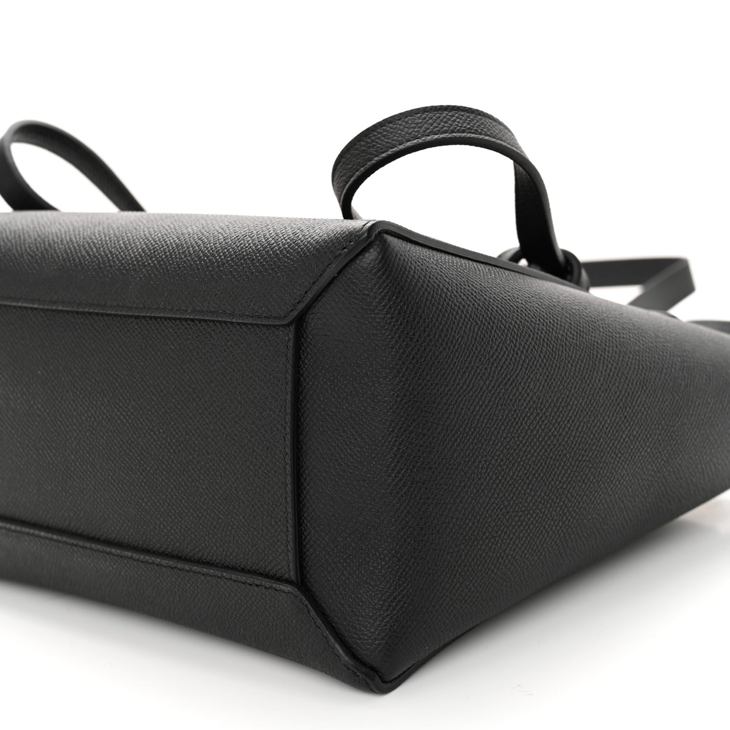 Grained Calfskin Micro Belt Bag Black