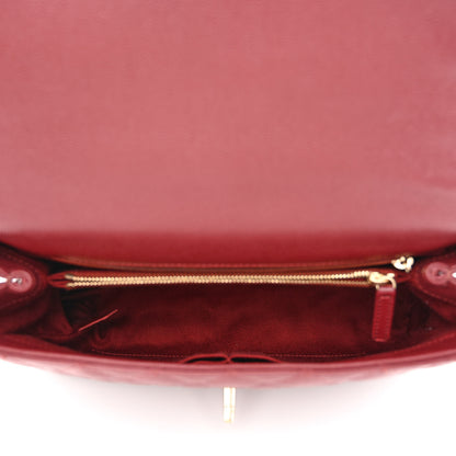 Chanel Caviar Quilted Small Coco Handle Flap Burgundy 5 of 10
