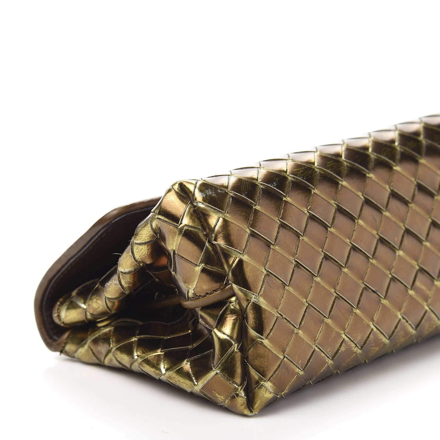 Bottega Veneta Metallic Nappa Intrecciato Cosmetic Case Dark Bronze 11 of 13
