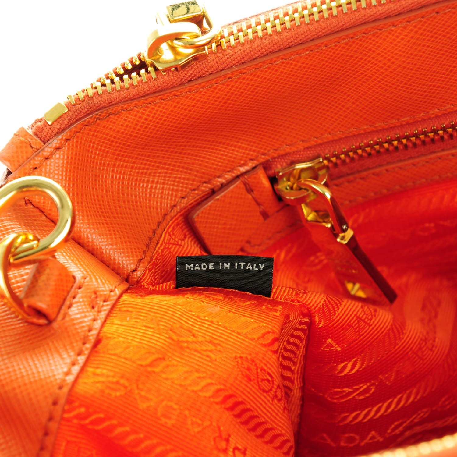 Prada Saffiano Medium Galleria Double Zip Tote Papaya 7 of 9