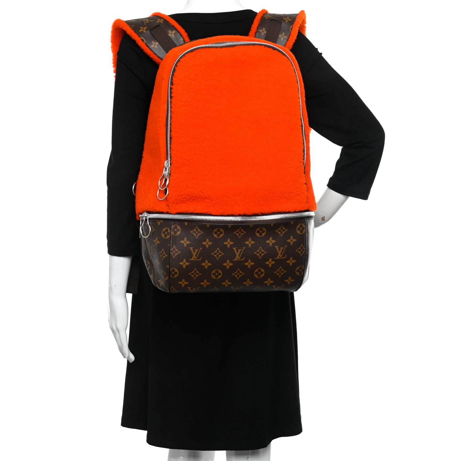 Louis Vuitton Shearling Monogram Marc Newson Fleece Pack Orange 2 of 15