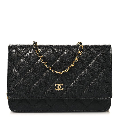 Chanel Caviar Quilted Wallet on Chain WOC Black 1 of 11