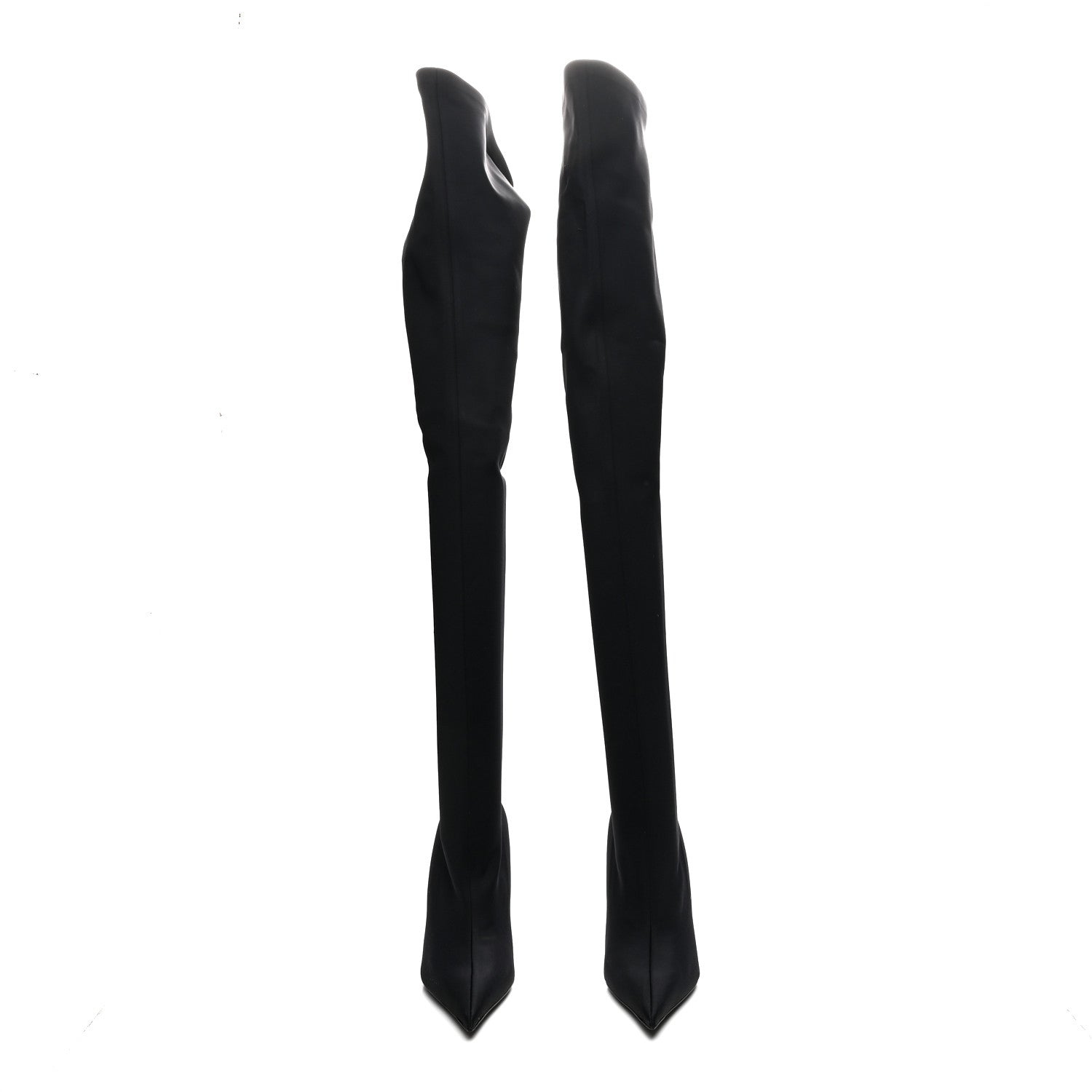 Balenciaga Spandex Pointed Toe Knife 110mm Thigh High Boots 35