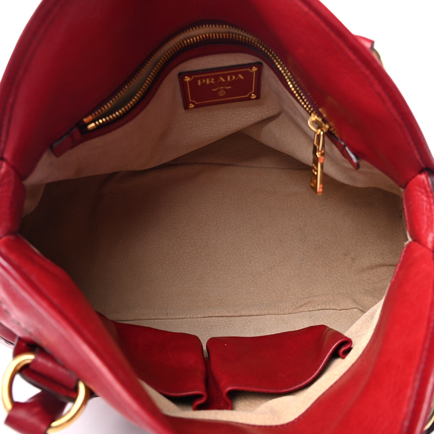 Cervo Shine Dome Satchel Amaranto