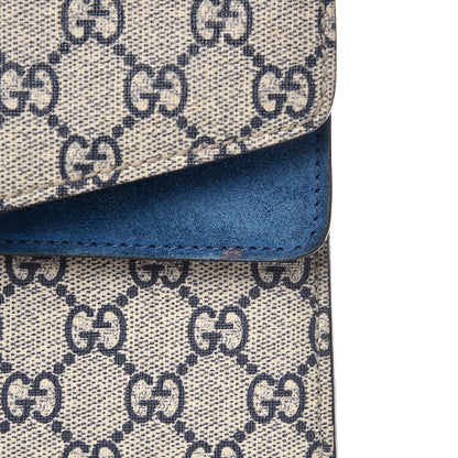 Gucci GG Supreme Monogram Blooms Medium Dionysus Shoulder Bag Beige Navy Vintage Blue 10 of 15