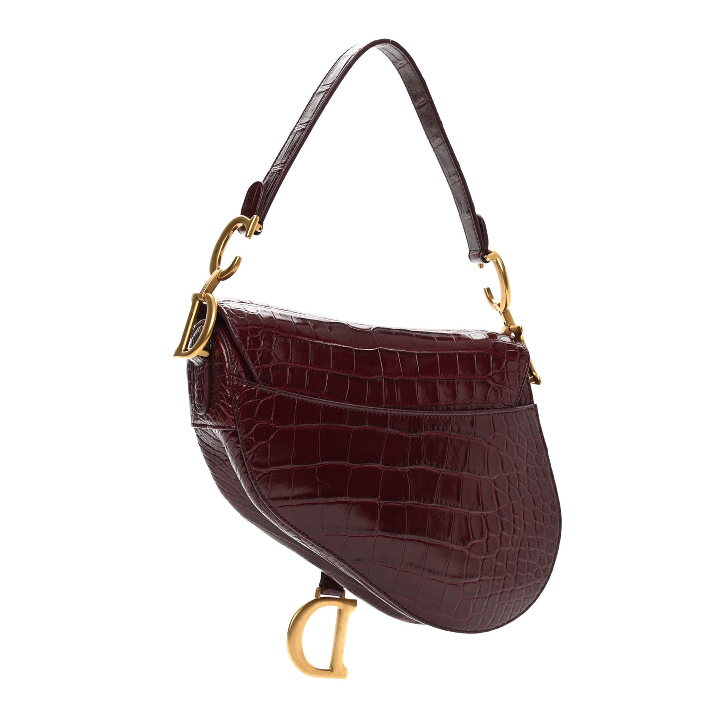 Shiny Alligator Saddle Bag Amaranthe