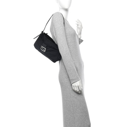 Fendi Neoprene Shoulder Bag Black 2 of 13