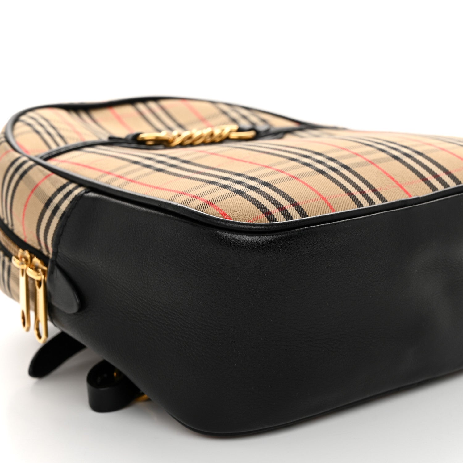 Burberry Smooth Calfskin 1983 Knight Check Link Backpack Black 9 of 11