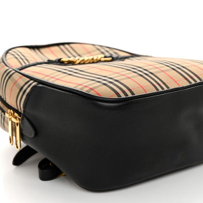 Burberry Smooth Calfskin 1983 Knight Check Link Backpack Black 9 of 11
