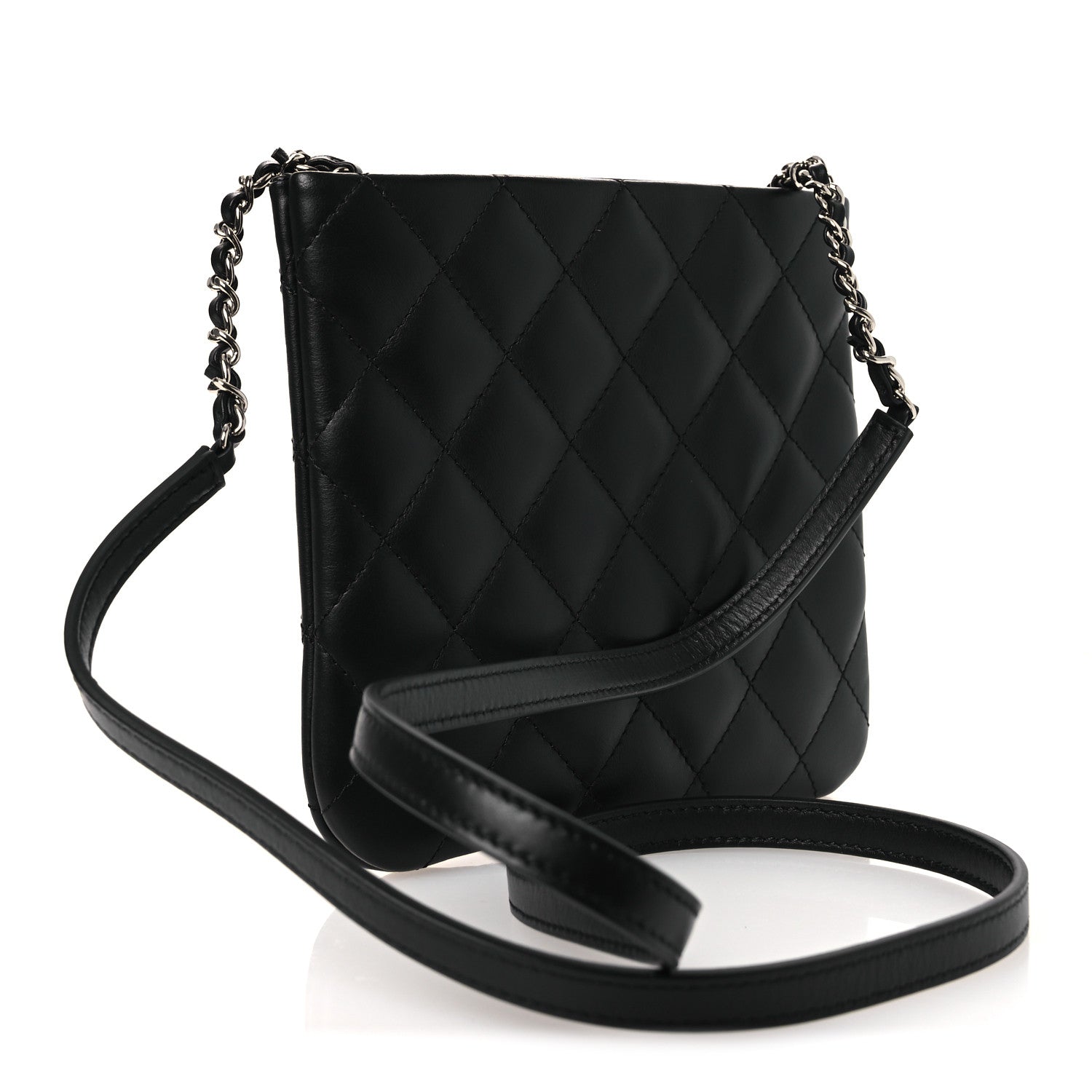 Chanel Lambskin Quilted Uniform Crossbody Bag Black 3 of 13