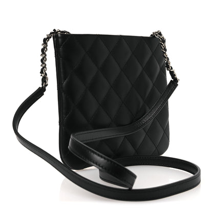 Chanel Lambskin Quilted Uniform Crossbody Bag Black 3 of 13
