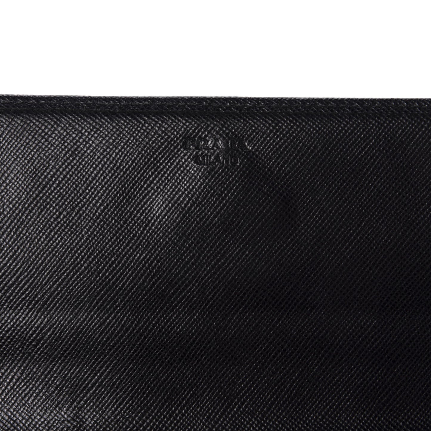 Saffiano Metal Oro Chain Wallet Black