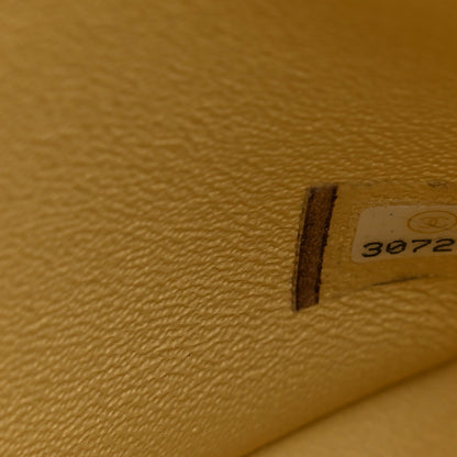Chanel Lambskin Quilted Small Double Flap Yellow 7 of 10