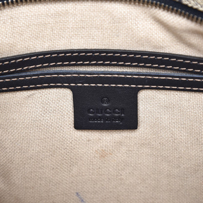 Gucci GG Supreme Monogram Small Flat Side Zip Messenger Bag Beige Blue 6 of 9