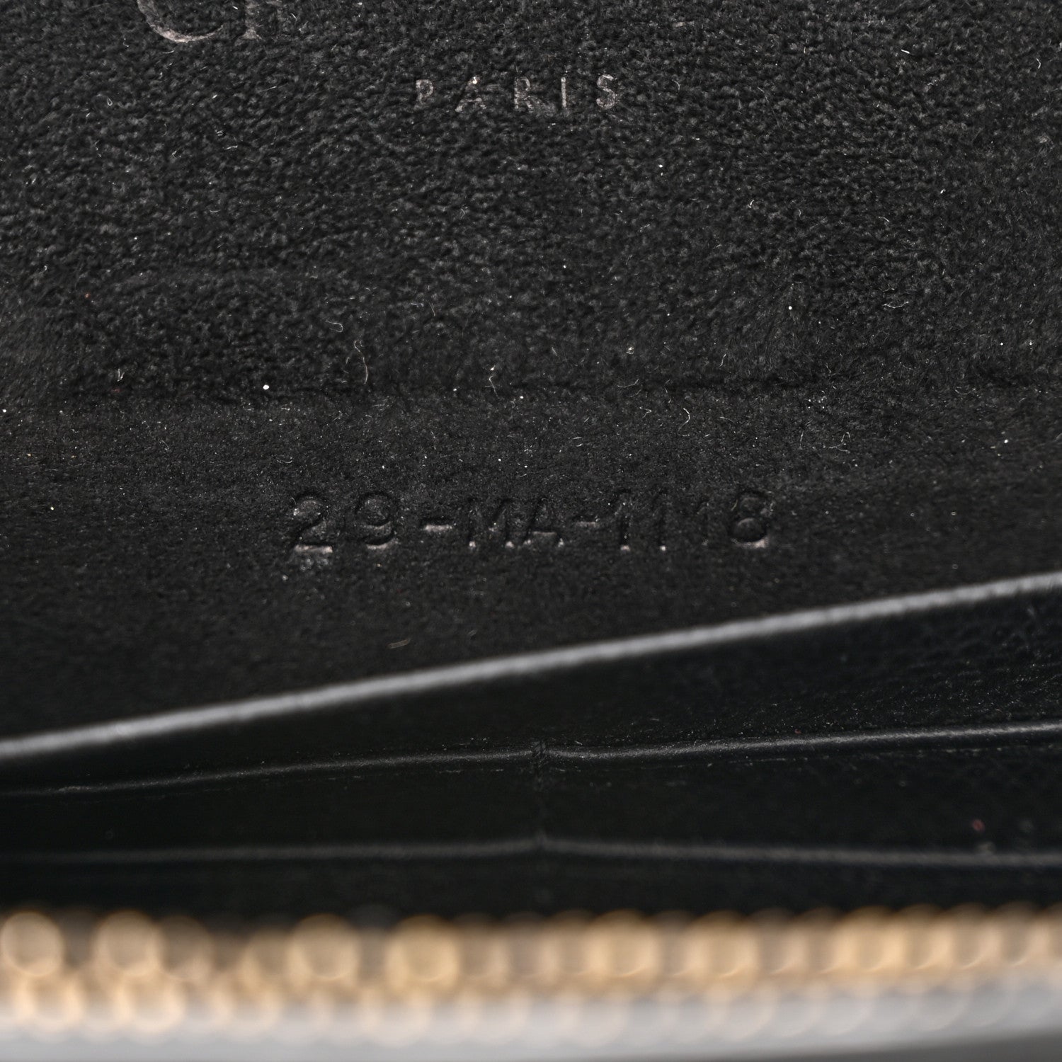 Christian Dior Grained Calfskin Saddle Chain Wallet Pouch Black 19 of 19