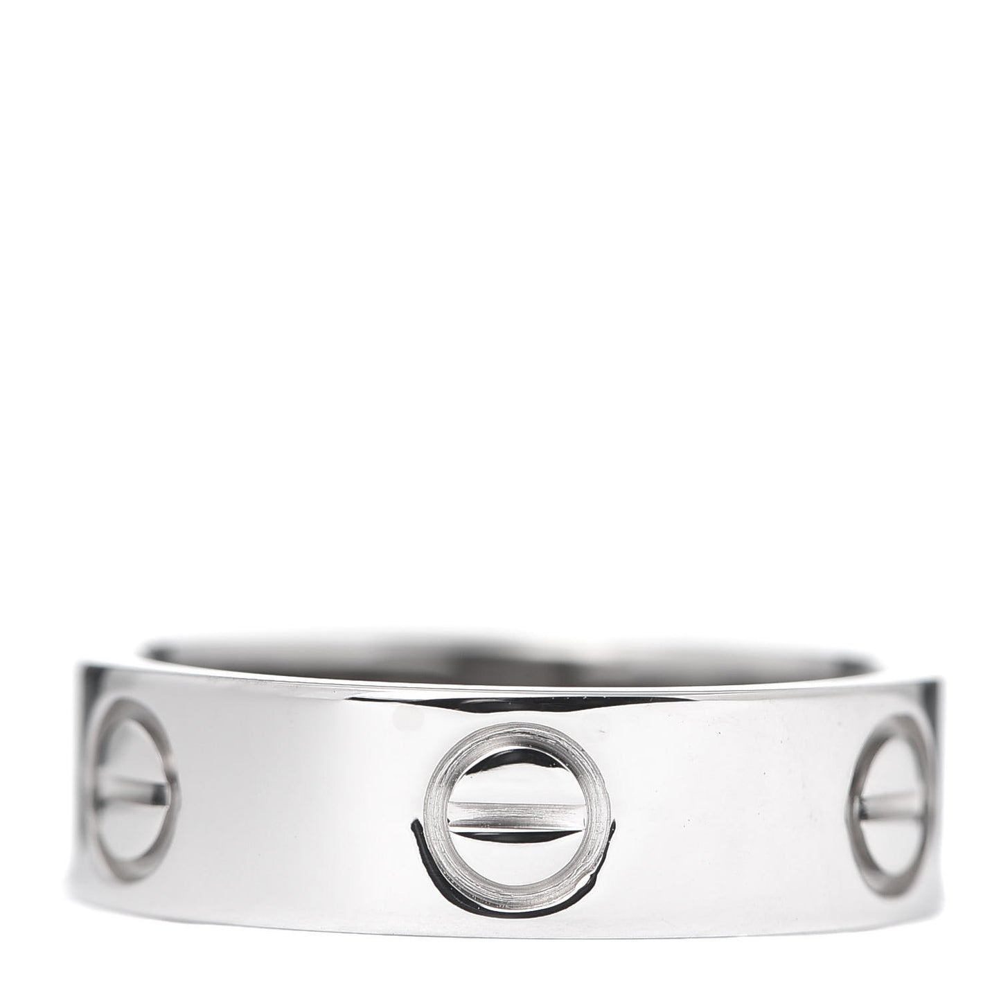 18K White Gold 5.5mm LOVE Ring 51 5.75