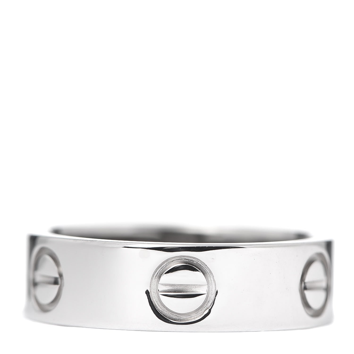 Cartier 18K White Gold 5.5mm LOVE Ring 51 5.75 1 of 4