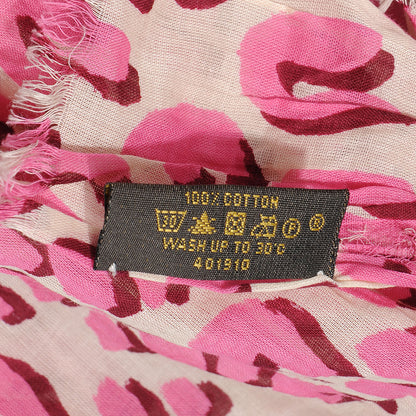 Louis Vuitton Cotton Leopard Pareo Blanc Corail 3 of 5