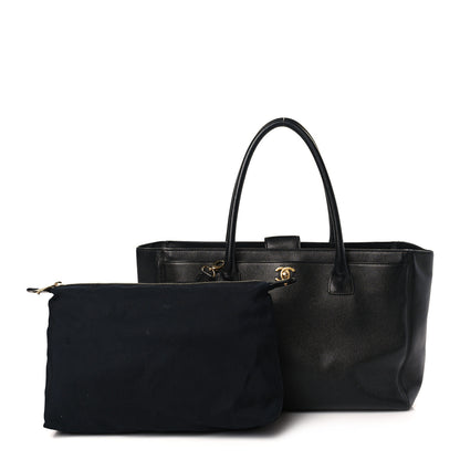 Chanel Calfskin Cerf Executive Shopper Tote Black 1 of 10