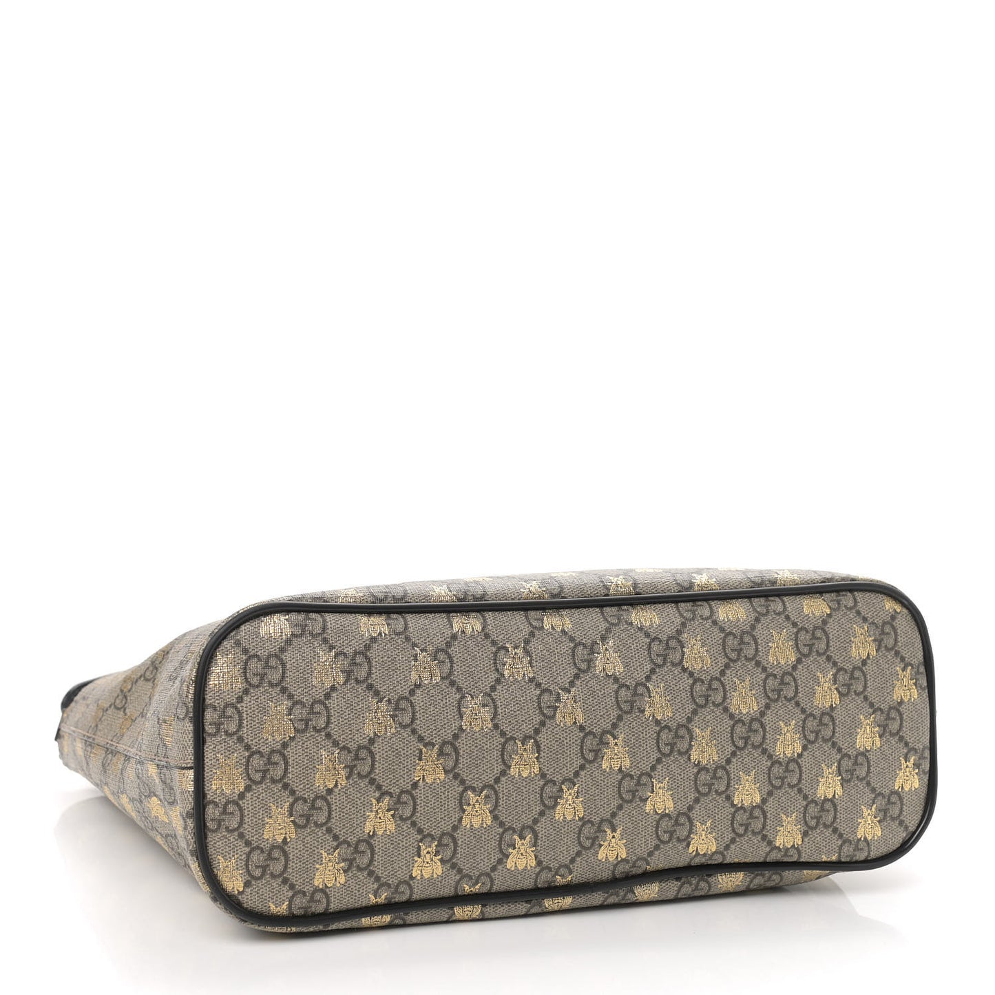 Soft GG Supreme Monogram Bees Small Crossbody Tote Beige Oro Black