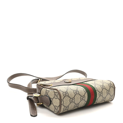 Gucci GG Supreme Monogram Web Mini Ophidia Shoulder Bag Brown 4 of 10