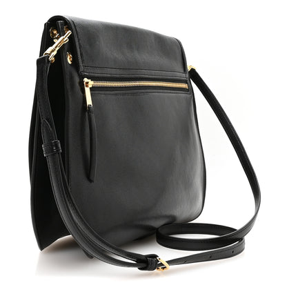 Celine Shiny Lambskin Soft Triomphe Besace Bag Black 3 of 11