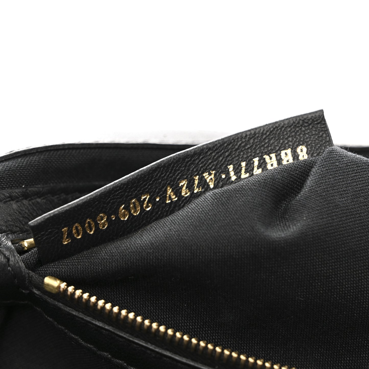 Nappa FF 1974 Embossed Large Baguette Black