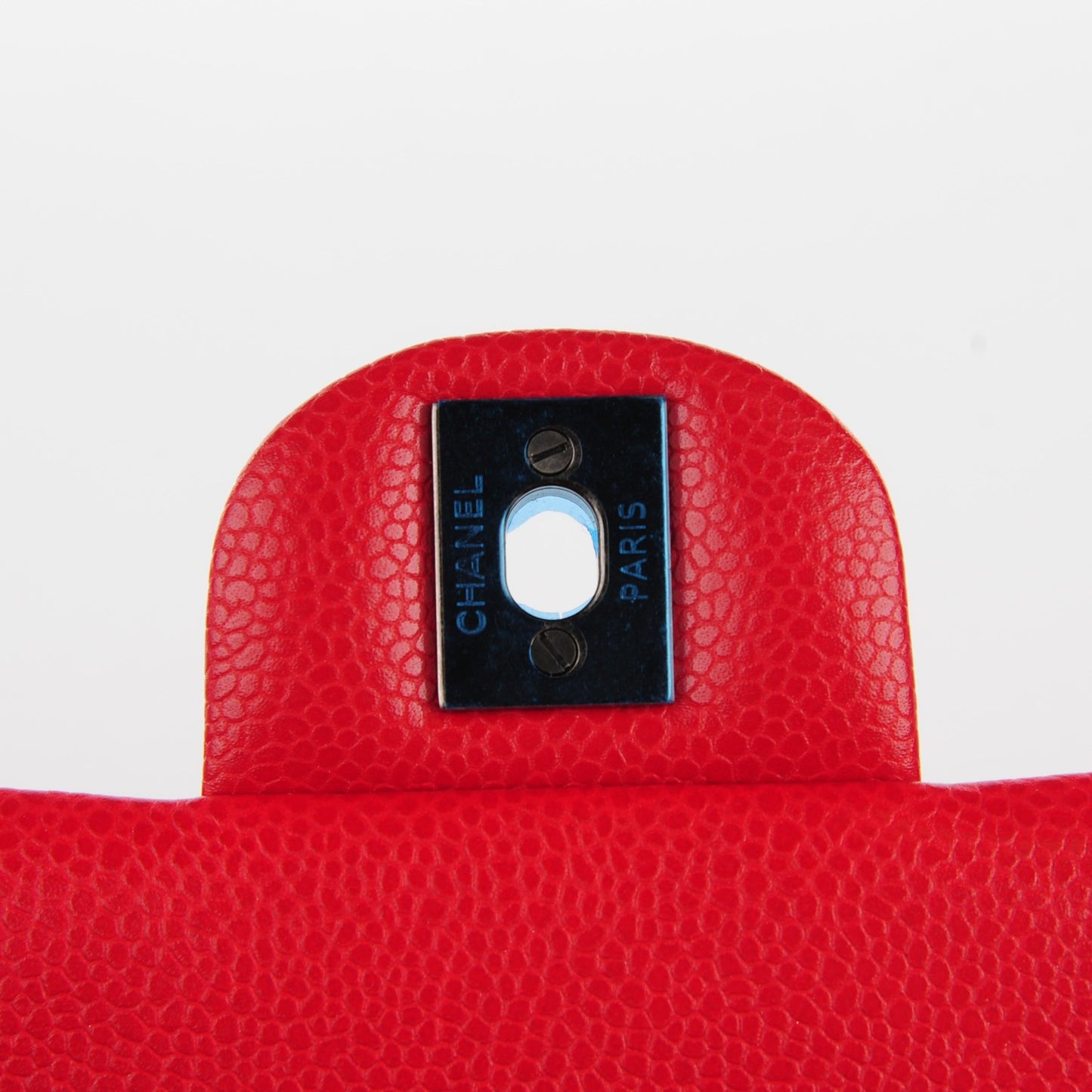 Caviar Quilted Mini Rectangular Flap Red