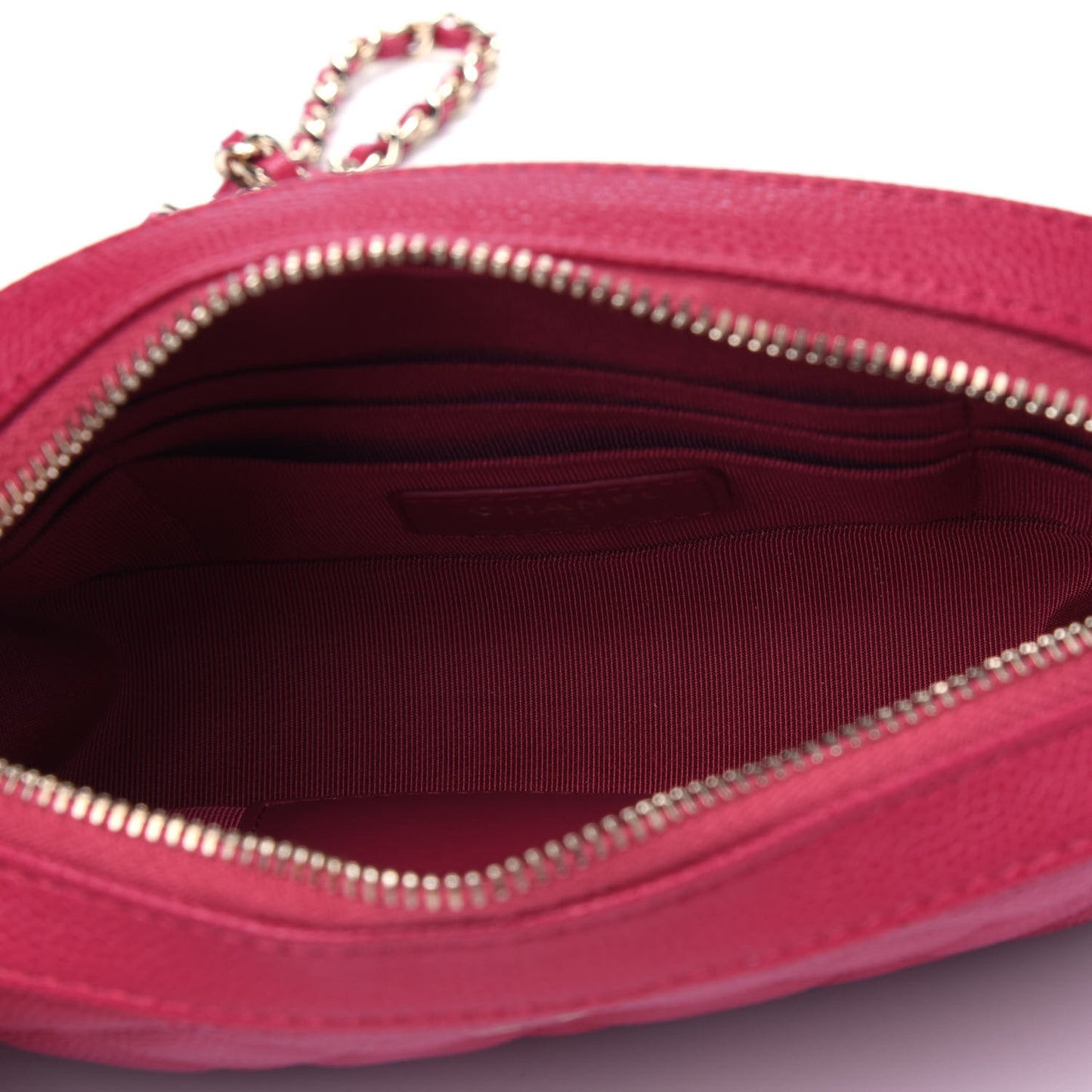 Caviar Quilted Camera Case Dark Pink