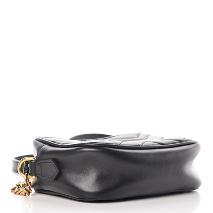 Gucci Calfskin Matelasse Mini GG Marmont Chain Shoulder Bag Black 4 of 12